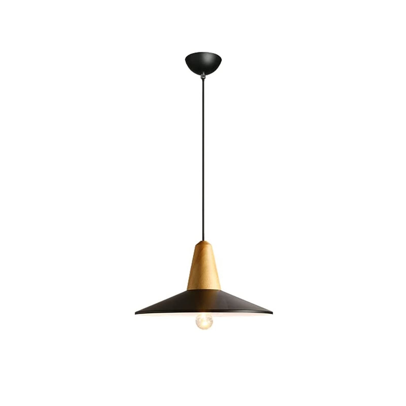 Suspension bois massif et aluminium design nordique avec câble réglable E27