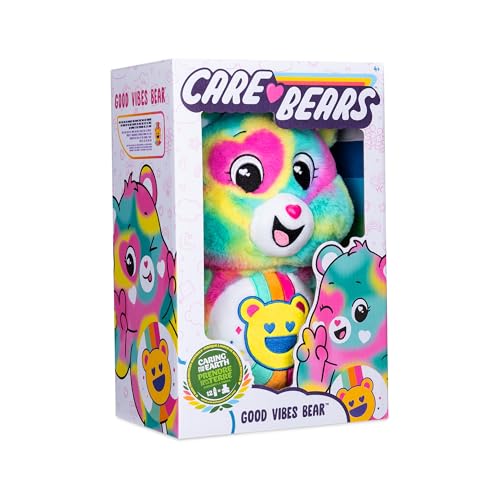Care Bears 22684 14 Inch Good Vibes Bear- Tie-Dye Multicolored Plushie thumb #4
