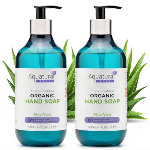 Aloe Vera Liquid Hand Soap, Natural Scent, 16.9 Fl Oz, Pack of 2
