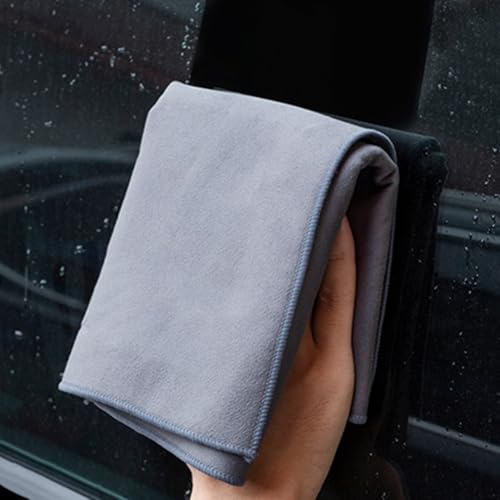 Toalla de secado de coche de piel de gamuza con forro polar coral para soluciones de limpieza efectivas (30 x 40 cm)