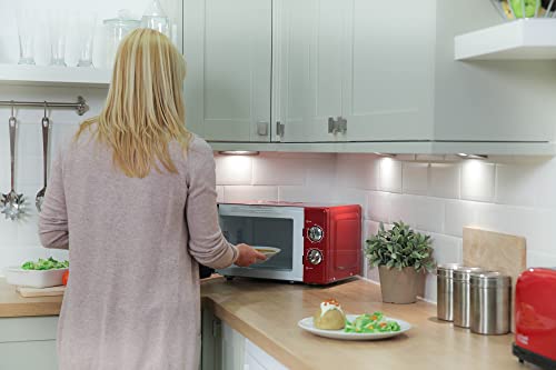 Russell Hobbs RHMM701R Manuelle Solo-Mikrowelle mit 5 Leistungsstufen, Klingelton und Timer, Auftaufunktion, einfache Reinigung, 17 L… – Ansicht 9