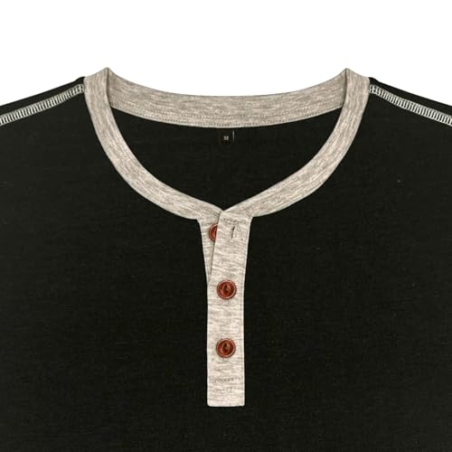 LOGEEYAR Men's Henley Shirts Short Sleeve Basic Casual Shirt Lightweight Button T-Shirts3