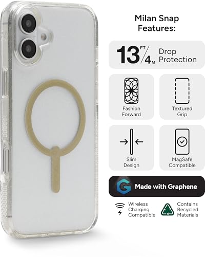 Coque anti-choc iPhone 16 Plus ZAGG Milan Snap MagSafe fine - 4