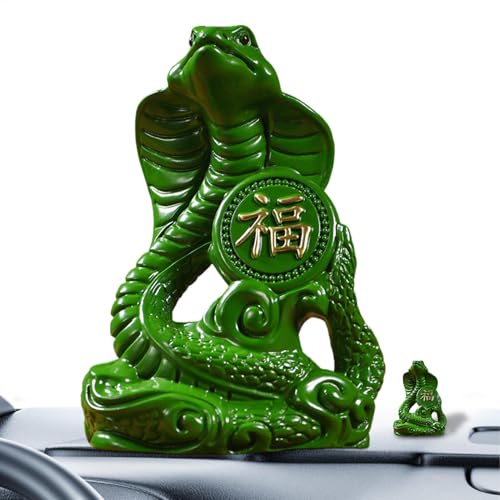 Genérico 2025 Año de la Serpiente Figuras de Serpientes de Madera - Figuras de Feng Shui Chino para el éxito de la Riqueza de la Suerte, Adornos de Escritorio Regalo de artesanía de Año Nuevo