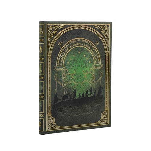 Paperblanks | Taccuino Il Potere della Compagnia | Collezione Il Signore degli Anelli | Diari a copertina rigida | Midi | Personalizzato senza righe | Chiusura con Fascia Elastica | 144 Pg | 120 GSM