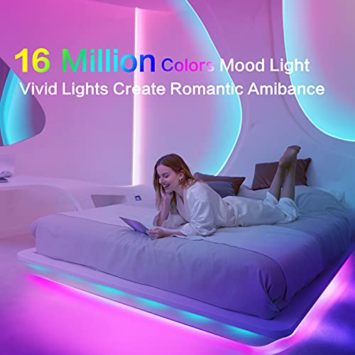 32.8Ft Led Strip Lights, Rgb Color Changing Led Lights For Bedroom, Home Decoration, Christmas Decorations, With Ir Remote Control, Diy Mode, 5050 Leds, 12V Etl Listed Adapter(2 Rolls Of 16.4Ft) #TOP2