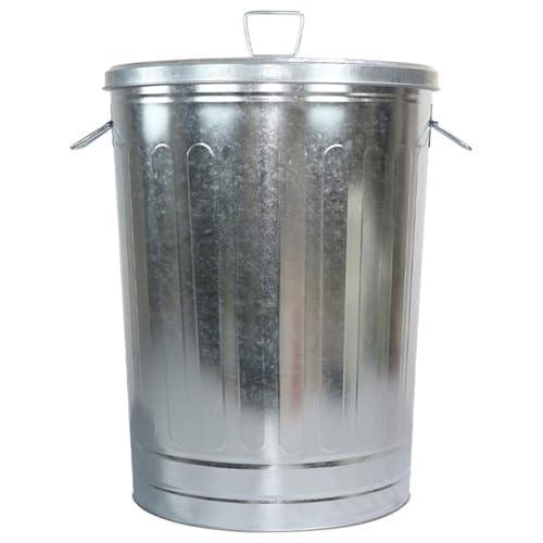 Caneca de basura de acero galvanizado redonda 31 galones miniatura 2