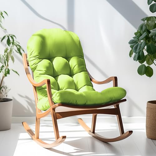 Image of Adirondack Chair Cushion, Rocking Chair Cushion 44x19.4x4 inch, High Back Patio Cushions of Upper and Lower with Ties, Sunscreen and Fade-Resistant (Sharp Green, 1)