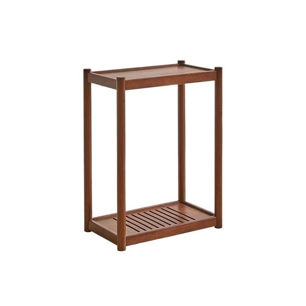 S5b8W3g7 Pedestal Bouble Tier Plant Stand Wooden Bonsai Rack Decor