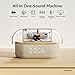 YIERSHIH 6 in 1 Sound Machine with Alarm Clock for Bedrooms, Portable Speaker, Touch Night Lamp,10W Fast Wireless Charger,13 Sleep Sounds,White Noise Machine for Sleeping, Ideal for Gift