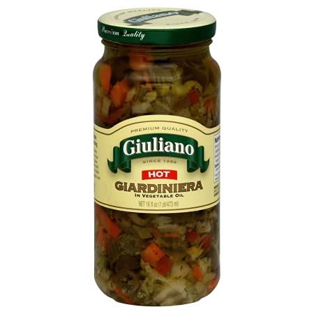 GIULIANO 39626 GIULIANO GIARDINIERA HOT IN OIL - Pack of 6 - 16 OZ