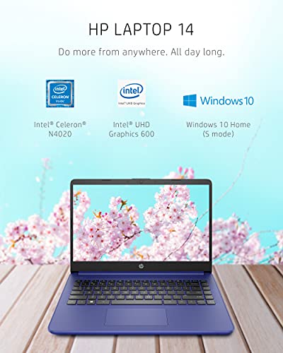 Hp 14 Laptop, Intel Celeron N4020, 4 Gb Ram, 64 Gb Storage, 14-Inch Hd Touchscreen, Windows 10 Home, Thin & Portable, 4K Graphics, One Year Of Microsoft 365 (14-Dq0050Nr, 2021, Indigo Blue) #TOP1