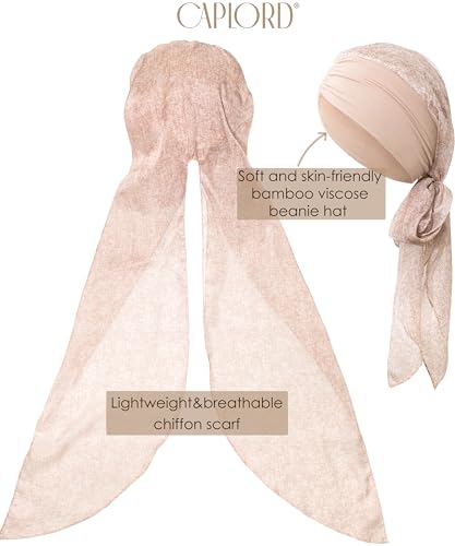 CAPLORD Head Scarf for Women Soft Skull Cap Chemo Patients Headwear Cancer Hair Loss Scarf Headwrap Cover Hat Summer Turban Covering Wrap