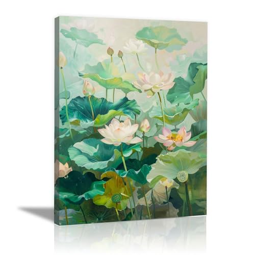 Décoration d'impression de peinture de lotus salon tableau mural