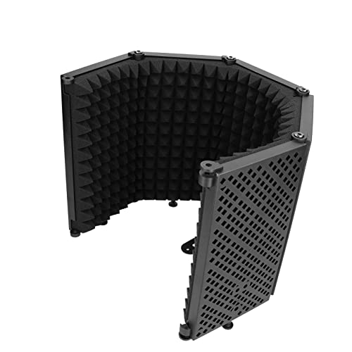 Zopsc-1 Protetor de isolamento de microfone para estúdio, microfone, refletor de espuma absorvente d