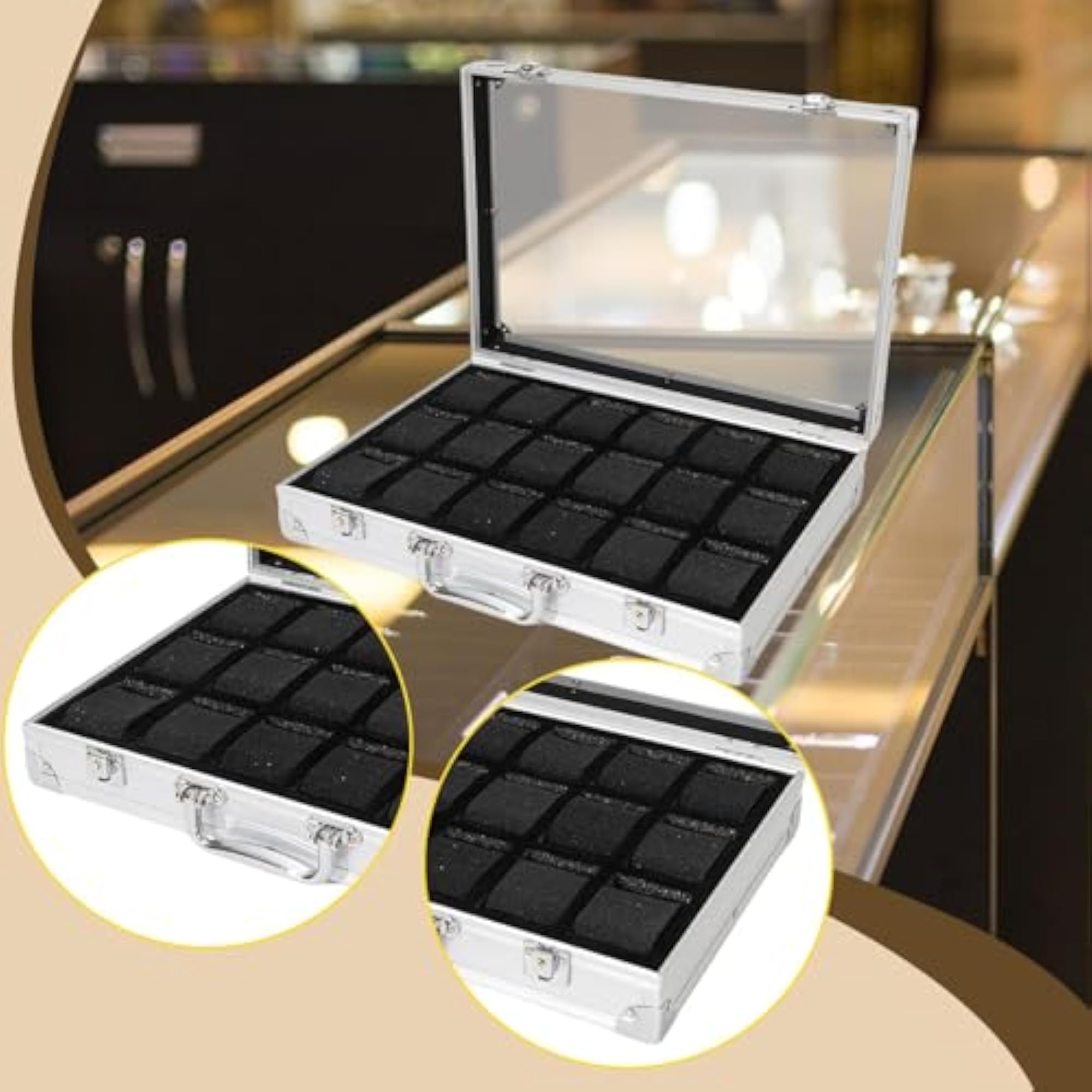 Watch Suitcase Organizer, Elegant Carrying Case