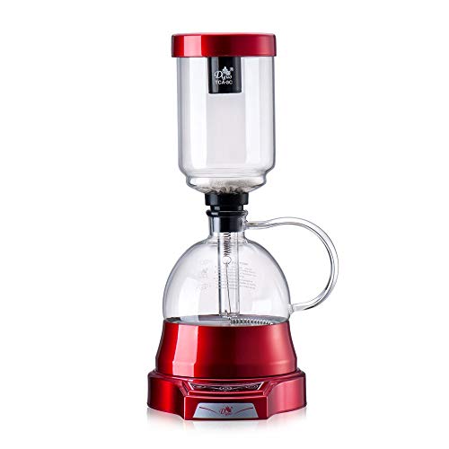 FCYIXIA Estilo japonés eléctrica Sifón Café Copas de vacío Maker Maquina de Cafe Goteo té Sifón pote de Cristal del…