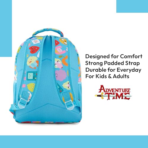 Adventure Time Classic Cartoon Backpack: Fin and Jake Allover Print Backpack by Cartoon Network - Light Blue3