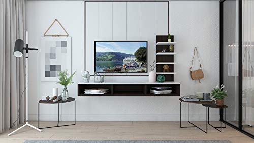 Aart Store Engineered Wooden TV Entertainment Unit/Set Top Box/TV Unit Wall Mount