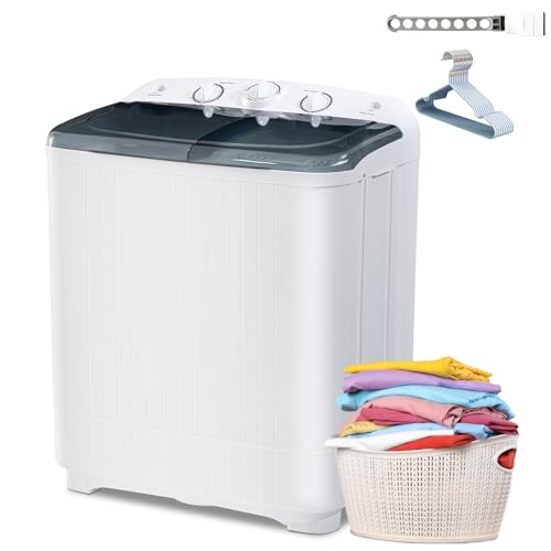 Erivess 2-in-1 Portable Washing Machine, 13lbs Wash 9lbs Spin Capacity, Compact Mini Washer and Dryer Combo, Portable Washing Machines for Apartments, Automatic...