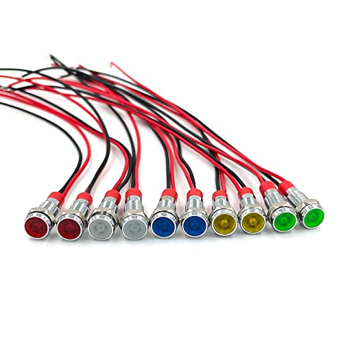 Lámpara Indicadora LED Metálica 6mm 12V Impermeable miniatura 1