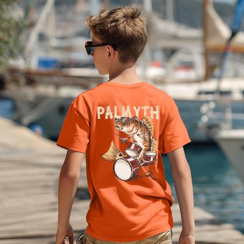 Image of Palmyth Boys Fishing Shirt Short Sleeve UPF 50+ Youth Performance T-Shirt