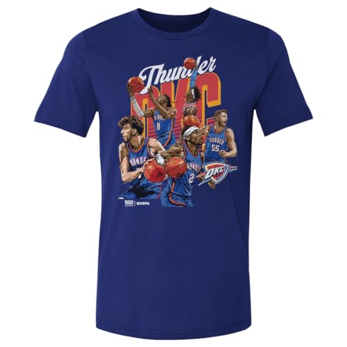 500 LEVEL Oklahoma City Thunder Starting 5 Shirt (Royal Blue Large)