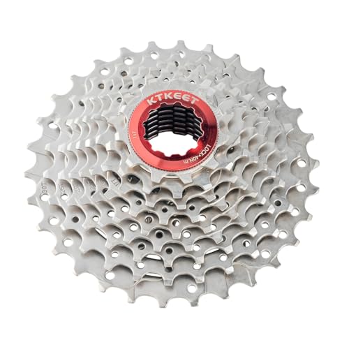 KTKEET Cassette 9 vitesses 11-30T/32T/34T/36T/40T/42T/46T/50T/VTT/vélo de route 9 vitesses compatible avec Shimano Ultegra XT Sunrace Sram (11-30T)