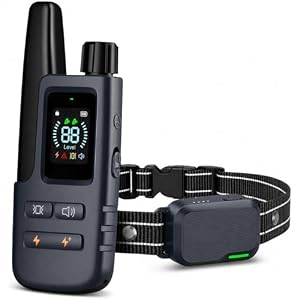 Shock Collar for Dogs – 4200ft Dog Training Collar with Remote, Rechargeable Electric Ecollar for Small Medium Large Dogs with Beep, Vibration, Safe Shock Modes (Deep Blue)