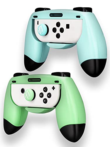 Xzenuo Soporte de Mango Joycon para Switch OLED, ergonómico XL Mango Grande JoyCon Soporte de empuñadura de Mano Cubierta Protectora Compatible con Nintendo Switch OLED & Switch Cover