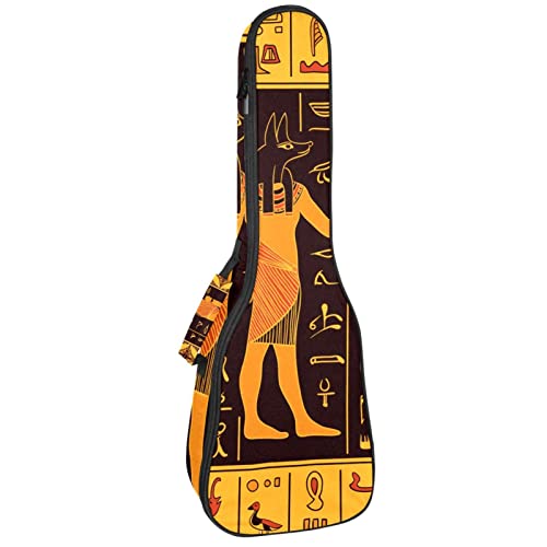 Sac à dos pour ukulélé rétro égyptiens hiéroglyphes égyptiens imperméable Oxford avec bretelles réglables - Les Beatles, Paul McCartney, John Lennon, RIngo Starr, George Harrison Sac à dos pour ukulélé rétro égyptiens hiéroglyphes égyptiens imperméable Oxford avec bretelles réglables
