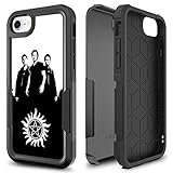 Candykisscase Case for iPhone SE 2022, Supernatural Pentagram Pattern Shock-Absorption Hard PC and Inner Silicone Hybrid Dual Layer Defender Case for iPhone 7/8 /SE 2022, (A002)