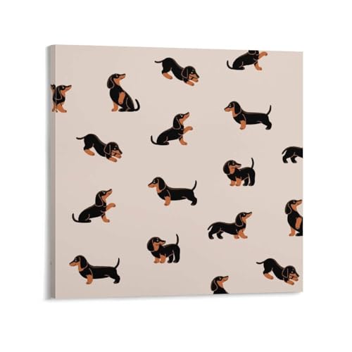 Poster Teckel 14 impression d'art 50x50 cm pour décoration de chambre