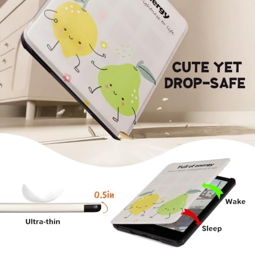 Image of CoBak Magnetic Case for 6 inch E-Book Reader - Compatible with PopSockets /UGREEN /Anker Magnetic Grip and Stand, Auto Sleep and Wake, Premium Protective Case for Kindle Basic.Fruit Dance