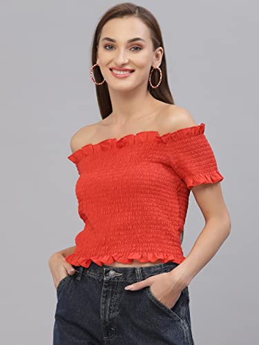 Image of Style Quotient Women Black Off-Shoulder Bardot Top