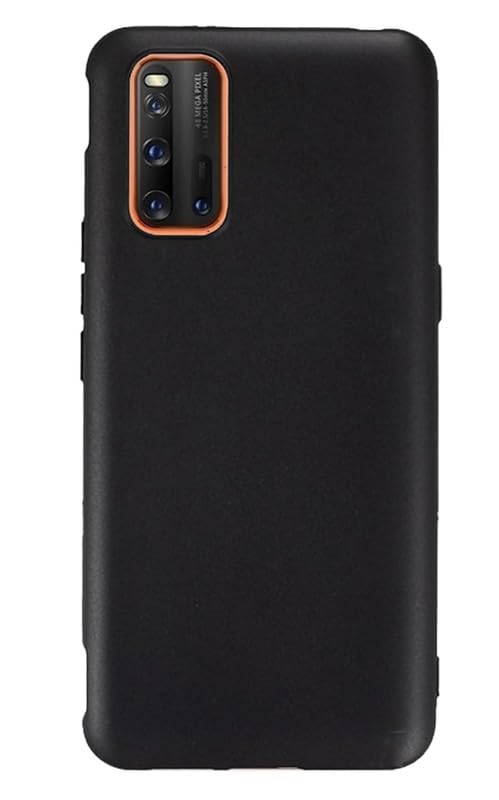 Image of Shockproof Silicon Matte TPU Flexible Back Cover for vivo iQOO 3 5G (Black)