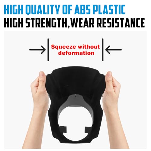 HDBUBALUS Headlight Fairing Cover Fit for Harley Softail Breakout 2018-Later Gloss Black by HDBUBALUS - Image 3