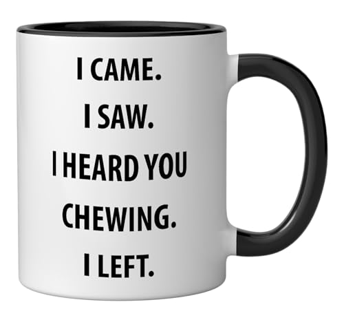 Taza cerámica divertida Misophonia 11 onzas negro/blanco miniatura 2