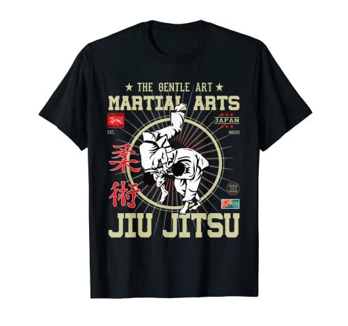 Jiu-Jitsu Kanji Diseño para Karateka y fan de artes marciales Camiseta