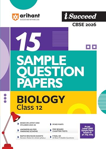 Image of Arihant i-Succeed CBSE Sample Question Papers 2026 Physics, Chemistry & Biology Class 12 (Set of 3) | 15 Sample Question Papers | Rapid Revision ... on CBSE Sample Paper | Engliah Medium