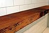 Modern Timber Craft Reclaimed Wood Wall Shelf with Steel Angle Brackets | Rustic Decoration | 2" Thickness | 18" L x 10" D, Oiled #2