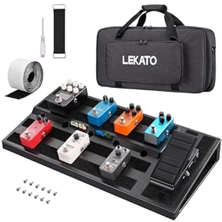 Spacious Layout: Measuring 19.7 x 10 x 2.36 inches, it provides ample real estate to mount a full range of standard-sized pedals, including larger units like wah or expression pedals. Durable Carrying Bag: Comes with a lightweight, durable gig bag co...