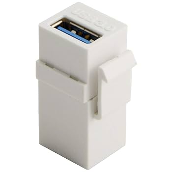 USB インサート USB アダプター ケーブル カプラー メス メス コネクタ Amazon | tekit USB 3.0 キーストーンジャック メス-メス F/F