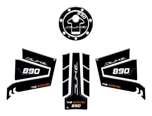 Protection réservoir KTM Duke 890 autocollant résine bleu V2 anti-rayure