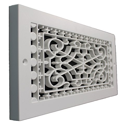 SMI Ventilation Products VBB614 Cold Air Return - 6 in x 14 in Victorian Style Base Board - Overall Dimensions 8 in x 16 in