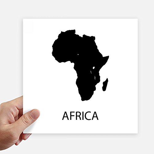 Carte Afrique autocollant multicolore lot de 4 stickers 20cm