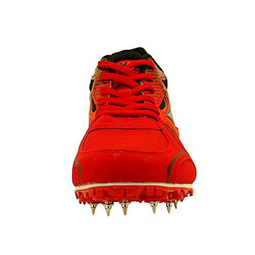HHEALTH Tênis Track Spike Tênis de corrida Sprint, Vermelho e preto, 40 BR