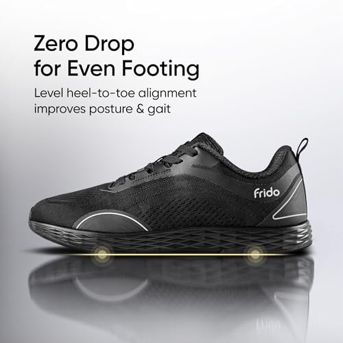 Image of Frido Active Walking Shoes for Men & Women | Lightweight Breathable Mesh Upper | Zero-Drop Sole with Wide Toe Box for Natural Movement | Cushioned Comfort Lace-Up Sneakers