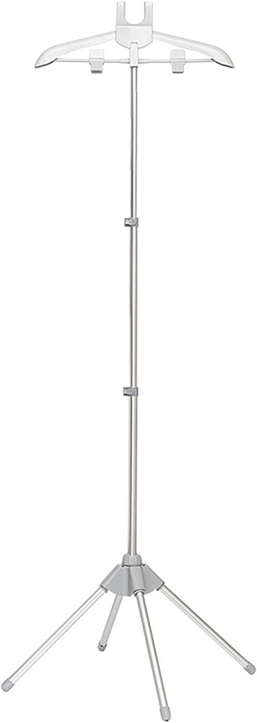 Handheld Steamer Stand for Clothes, Garment Hanger for Steaming Clothes, Steam Ironing Machine Accessories Bracket, Telescopic Folding Steamer Handheld Clothes Stand, Steamers Holder (White)