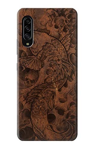Coque Samsung Galaxy A90 5G anti-rayures étui graphique cuir poisson